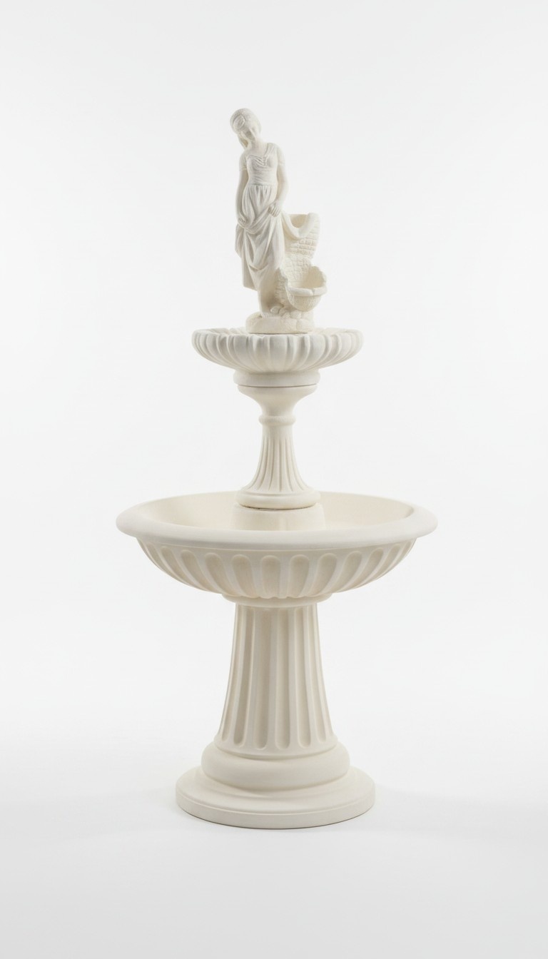 Zierbrunnen Springbrunnen Skulptur 197cm Brunnen Deko Garten Fontaine