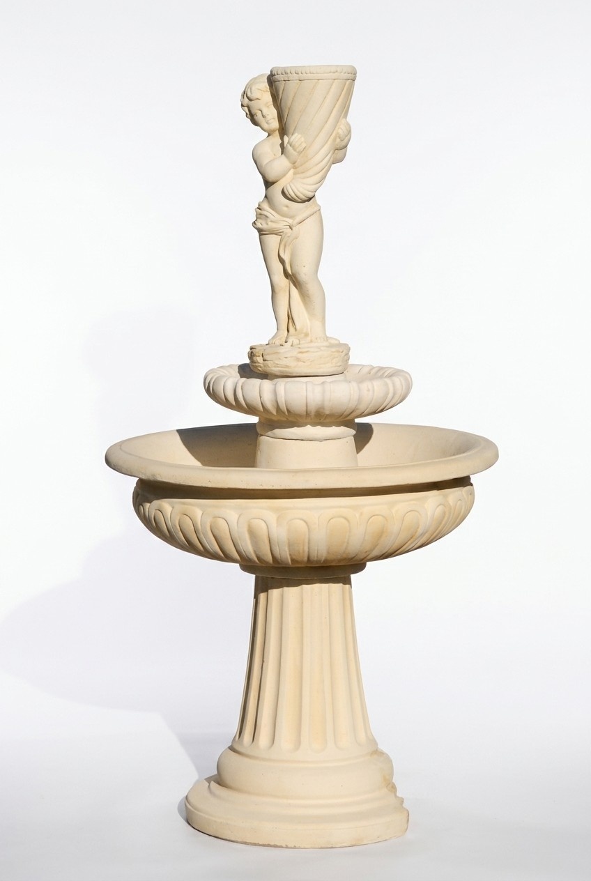 Zierbrunnen Springbrunnen Skulptur Brunnen Deko Garten Fontaine Teich