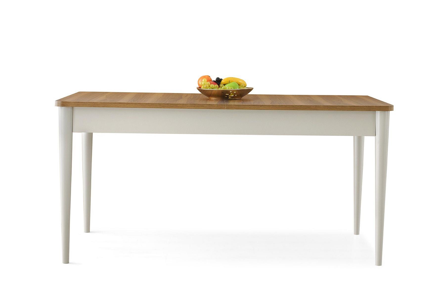 Esstisch Tisch Holztisch Essecke Beige Esszimmer Holz Ausziehbar