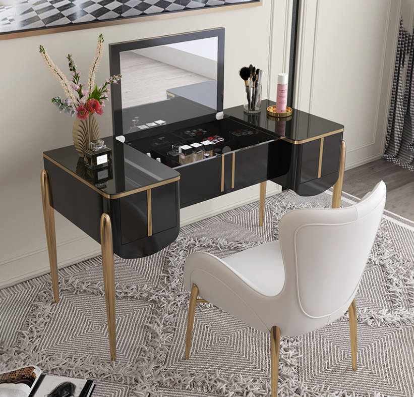 Modern Schminktisch Spiegel Luxus Konsole Kommode Schlafzimmer Neu