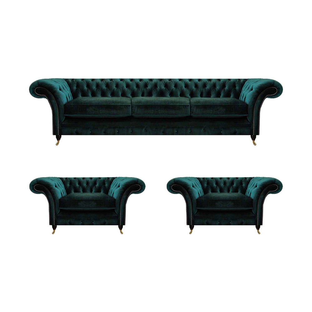 Luxus Set Komplett 3tlg Wohnzimmer 2x Sessel Polstermöbel Sofa Couch Dreisitzer