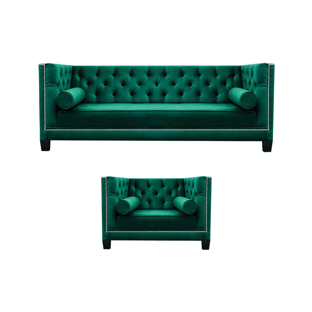 Design Sofa Couch Dreisitze Wohnzimmer Sitz Sessel Modern Garnitur 3+1 Set
