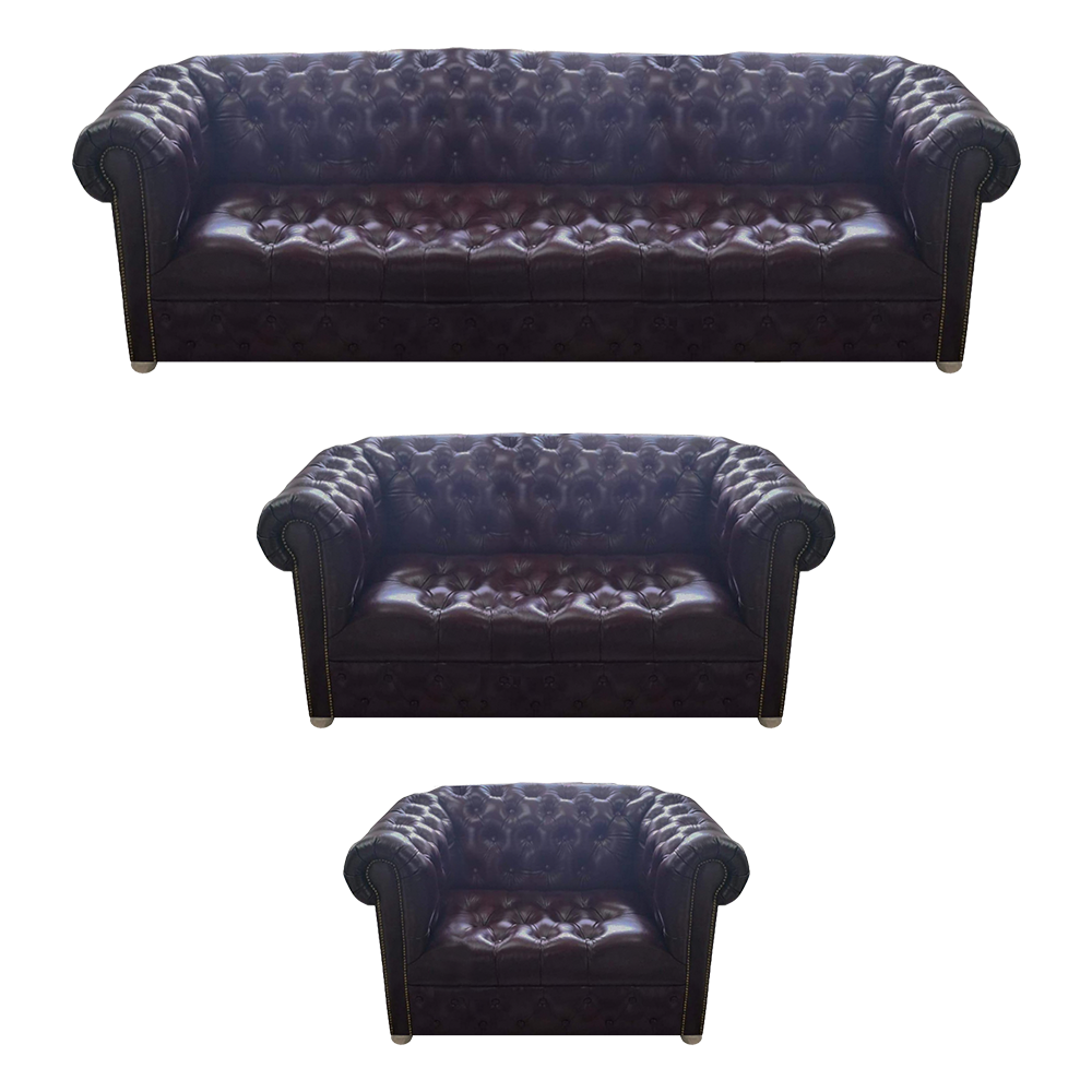 Neu Leder Komplett 3tlg Sofagarnitur Wohnzimmer Luxus Polstermöbel