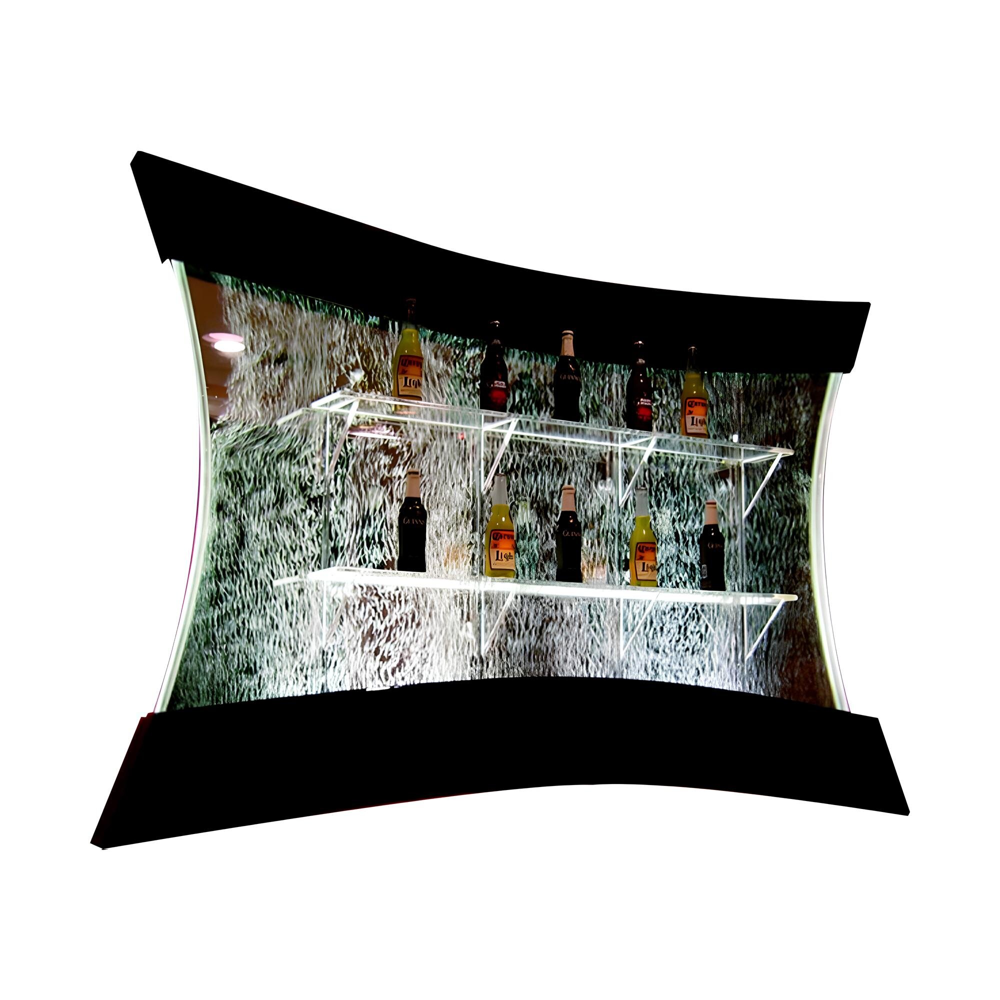 Regale Design Beleuchtet Led Wasser Wand Bar Regal Säule Wassersäulen Theke Neu