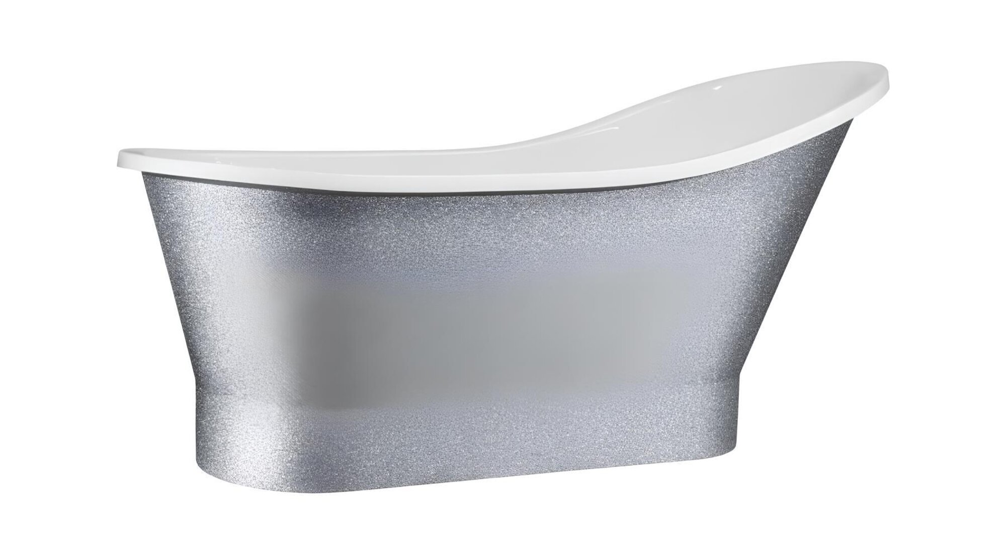 Exclusive Badewanne Silber Bade Wannen freistehende Acrylwanne Design