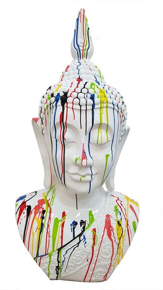 Abstrakte Buddha Deko Figur Statue Skulptur 117cm Figuren Statuen