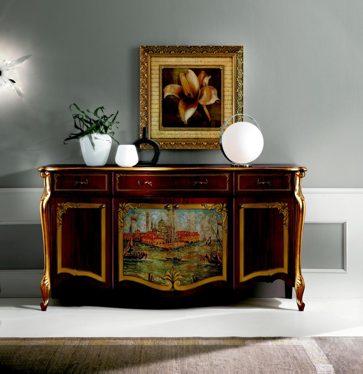 Design Möbel Luxus Barock Buffet Kommode Anrichte xxl Design Italienische Kommoden Neu