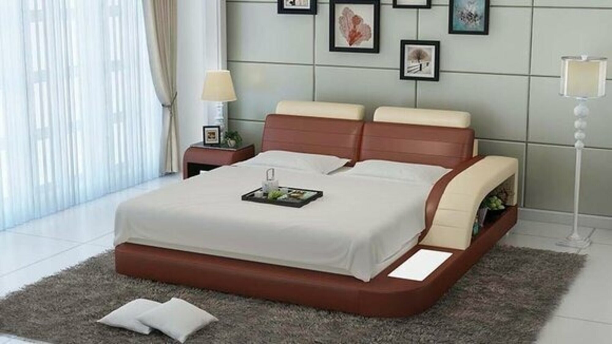 Luxus Wasserbett Doppel Multifunktions Bett Polster Wasser Betten 180x200