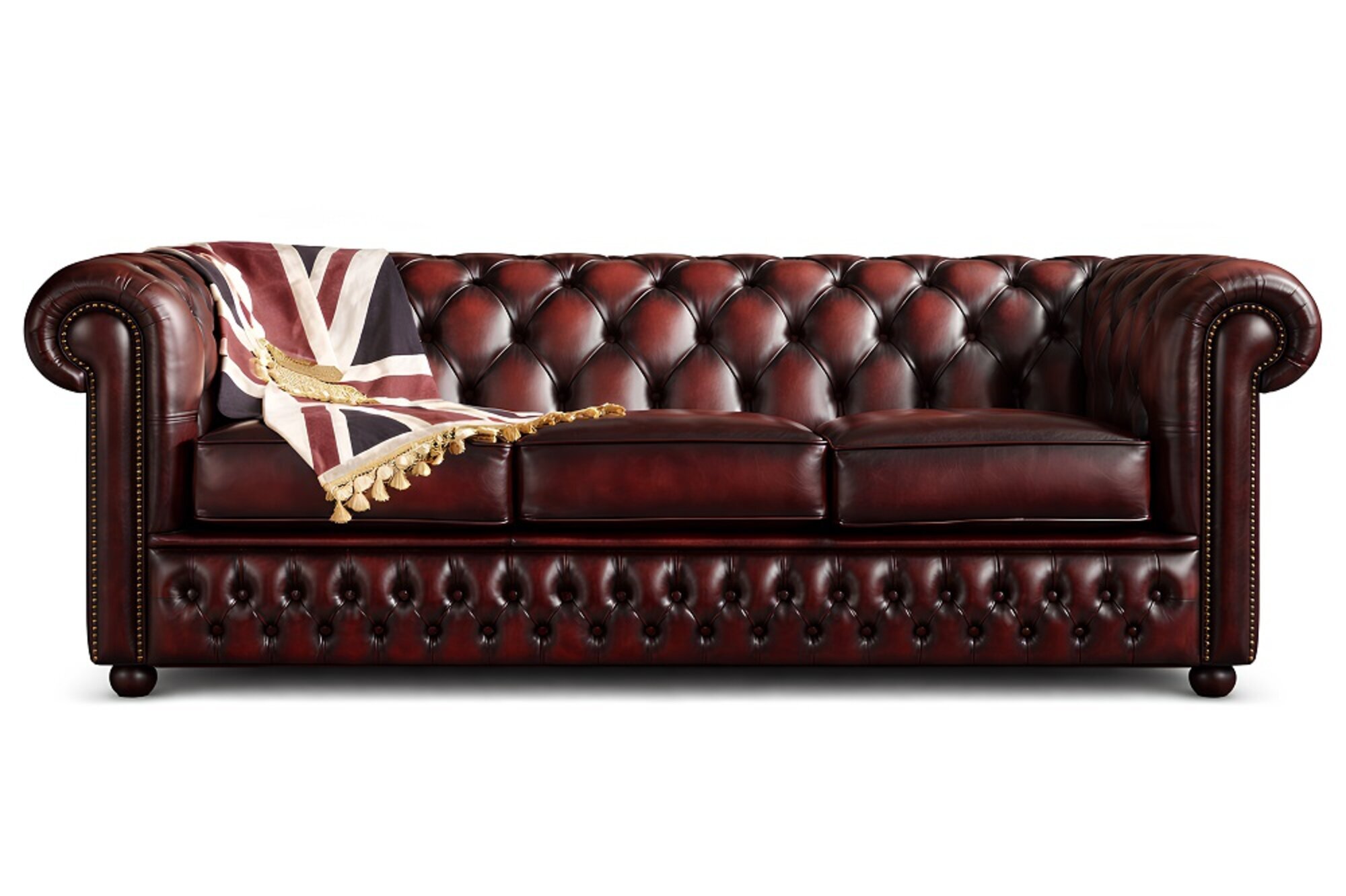 Chesterfield Kunstleder Sofa 3-Sitzer Leder Sofa Couch Garnitur Dreisitzer Sofort