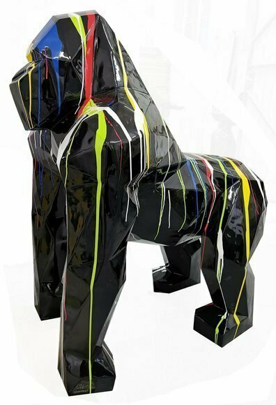 Gorilla Abstrakte Deko Figur Statue Skulptur 128cm Figuren Statuen