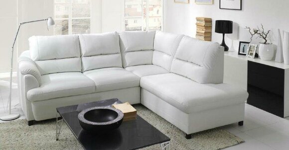 Ecksofa Eck Wahl Leder Stoff Kasten&Bett Polster Textil Couch Sofa Ecke