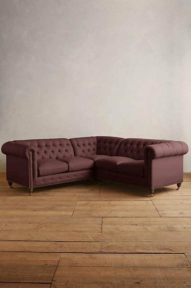 Chesterfield Ecksofa Sofa Couch Garnitur Sitz Textil 2-E-2 Polster Ecke Samt