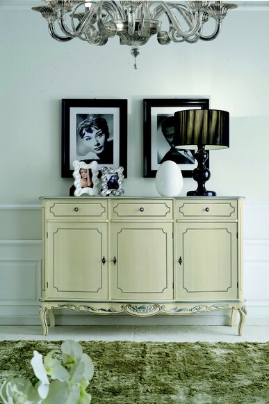 Design Möbel Stil Klassischer Kommode Weiss Sideboard Holz Italienische Möbel Neu