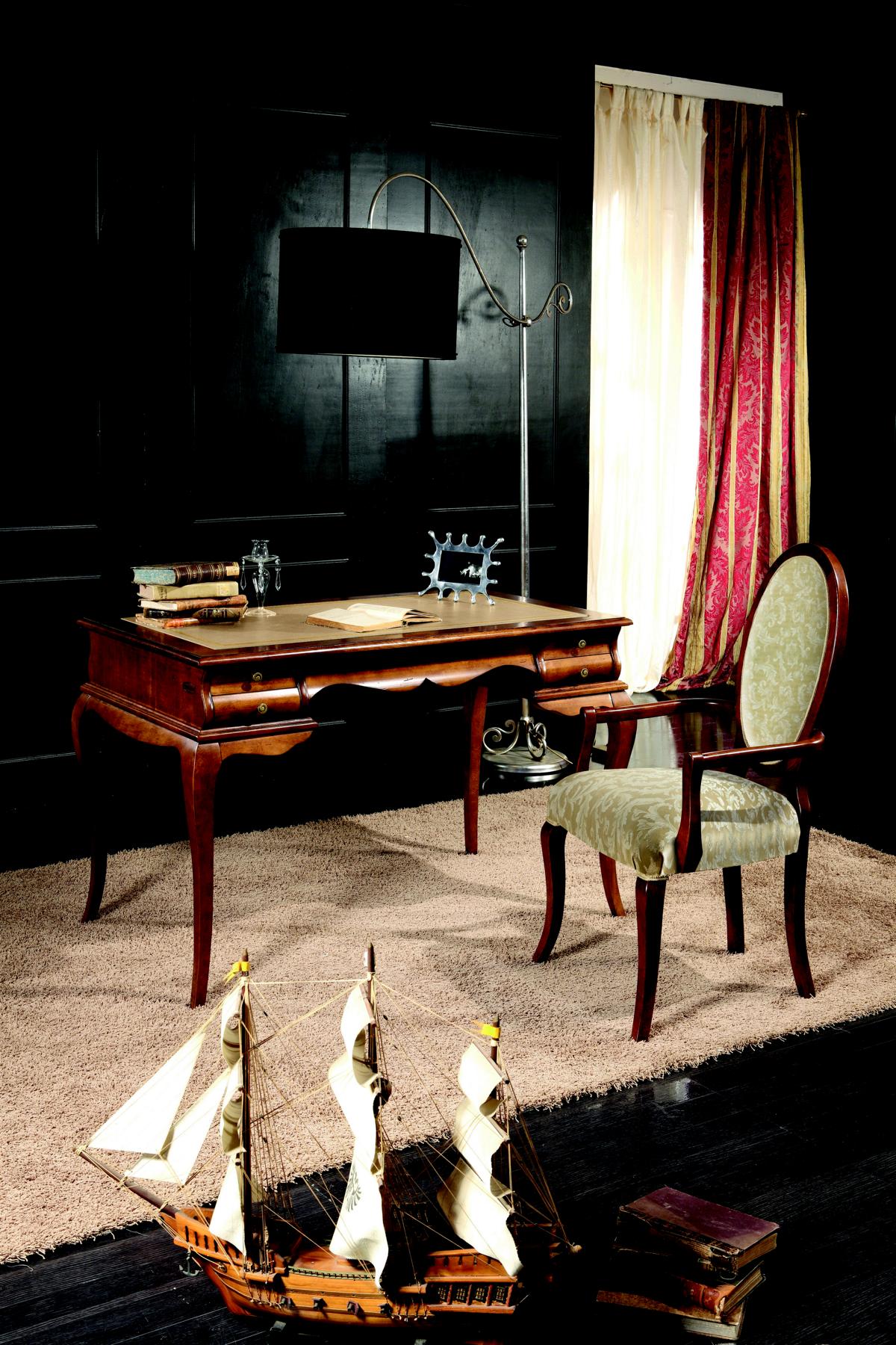 Holz Möbel Luxus Italienische Klassisches Schreibtisch Büromöbel Stil Barock Neu