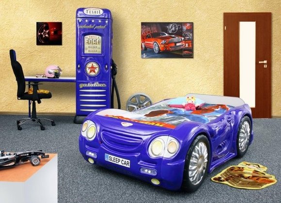 Bett mit Matratze Kinderbett Autobett Kinderzimmer Farbauswahl SLEEP CAR