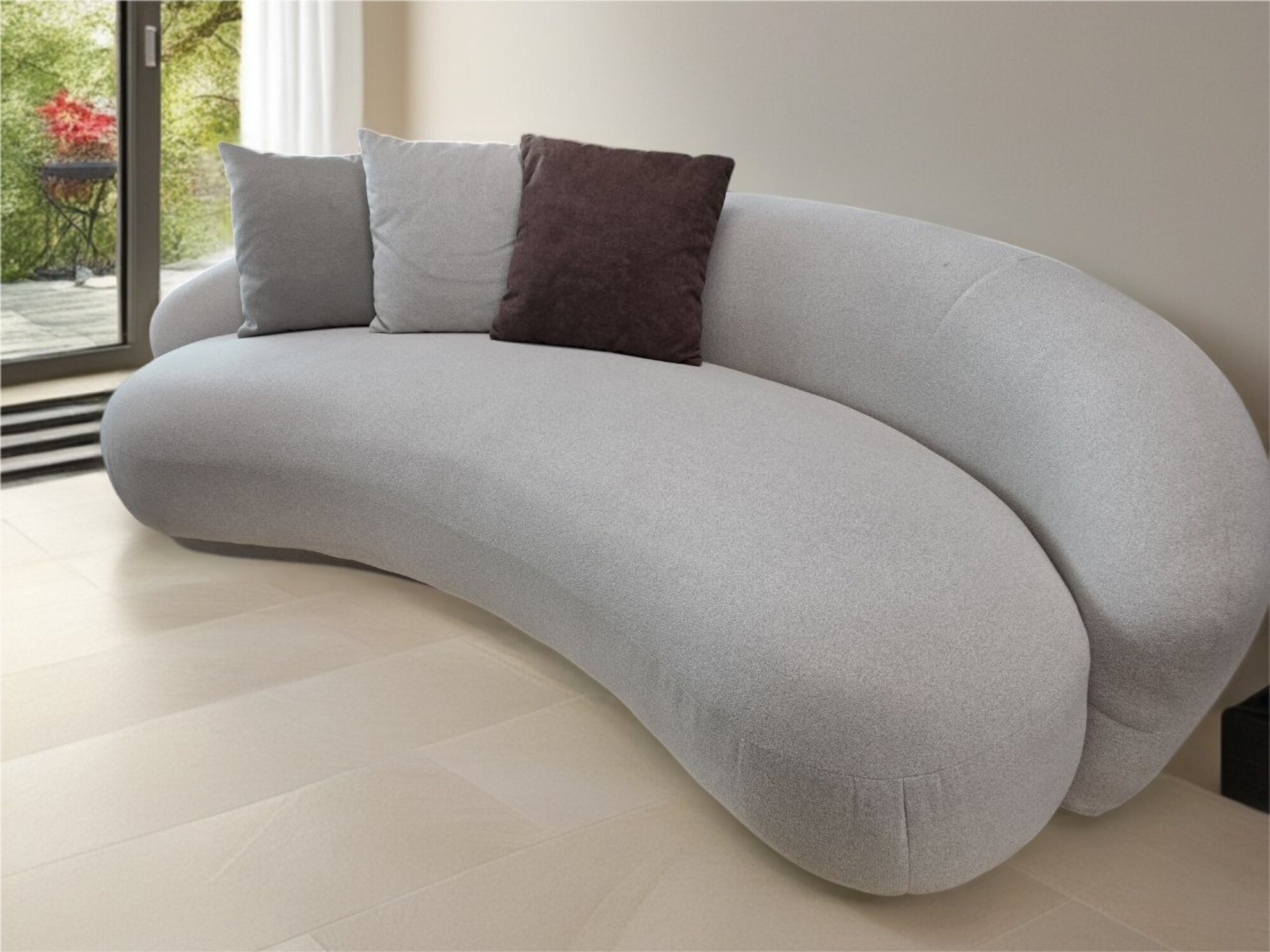 Dreisitzer Couch Polster Design Sofa 3er Sitz Sofas Zimmer Moderne Grau Sofort