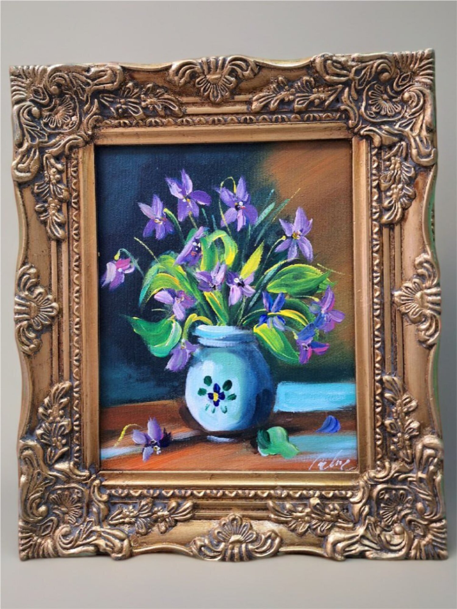 Abstraktes Ölgemälde in zeitgenössischem Stil, handgefertigt auf Leinwand Sofort