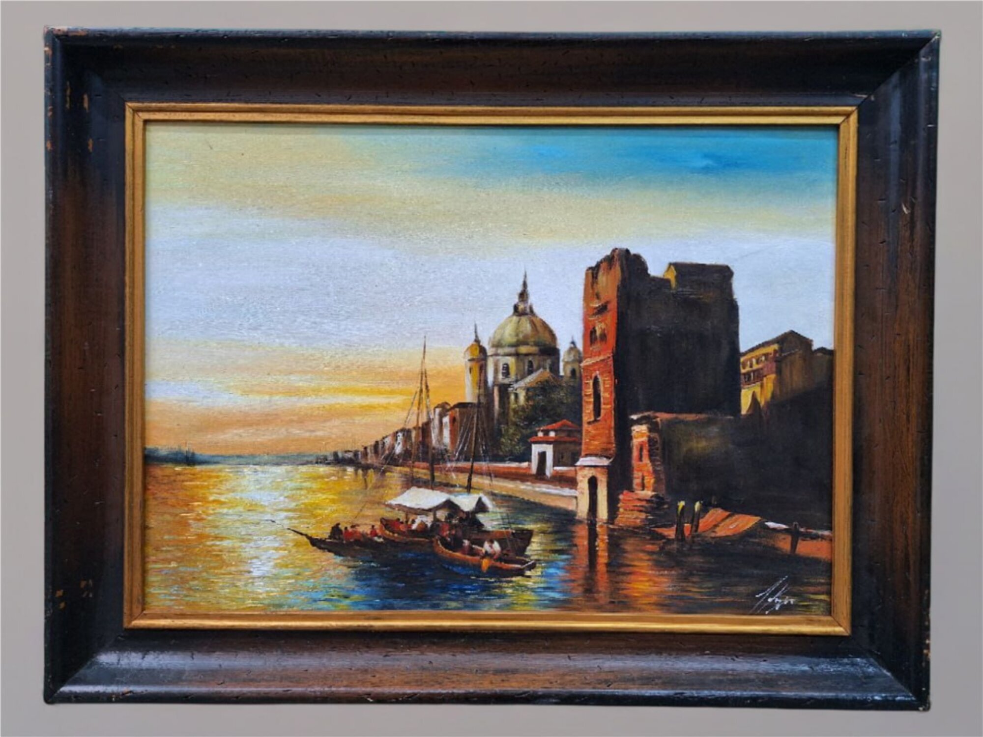 Reduzierte Ölbilder mit klar strukturierten, modernen Linien Sofort