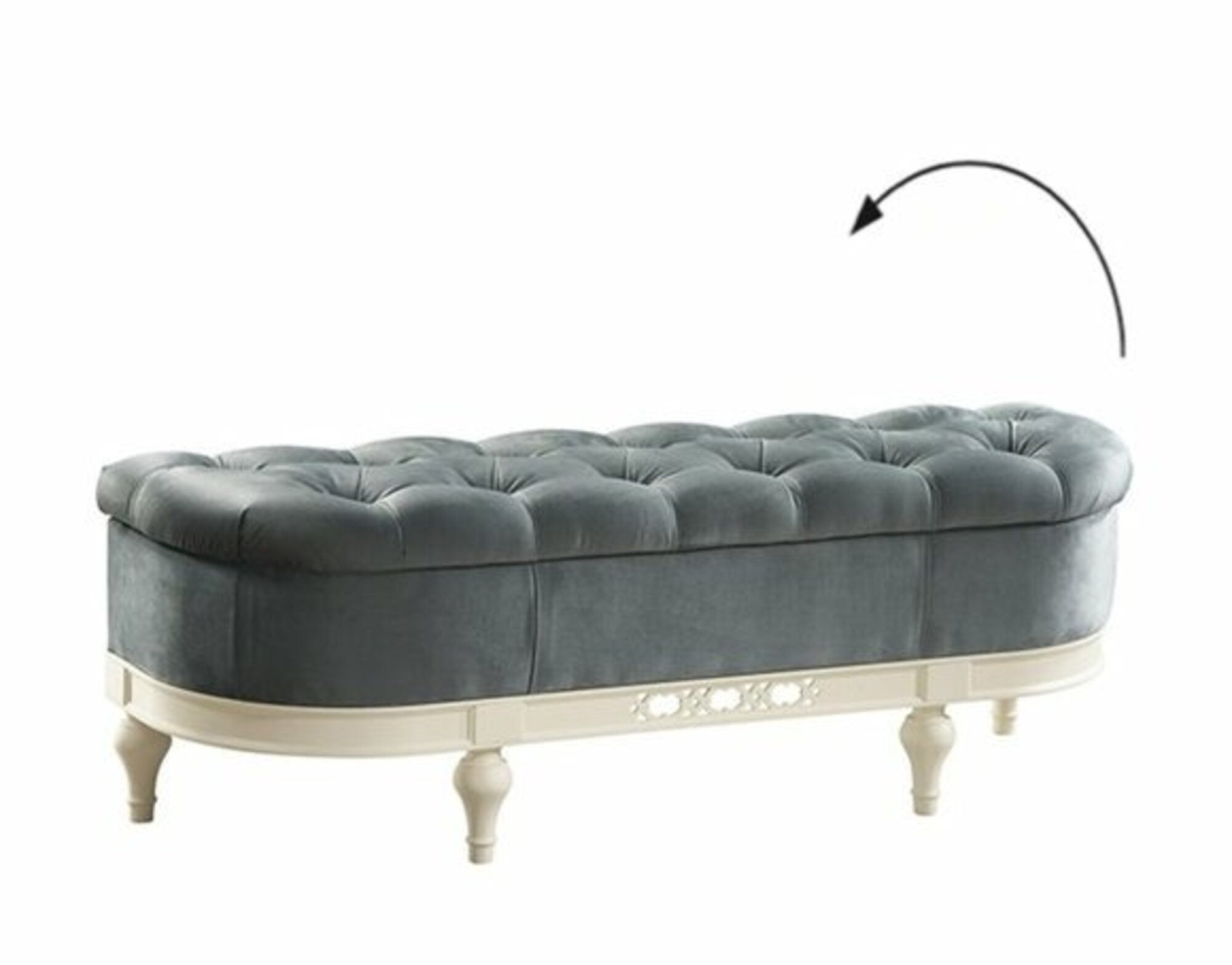 KLASSISCHER HOCKER RETRO RUSTIKAL FUßHOCKER OTTOMANE SITZBANK BANK - FL-P1A