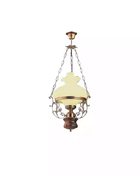 Deckenlampe Lampe Deckenleuchter Lüster Kronleuchter Glas Beige Barock
