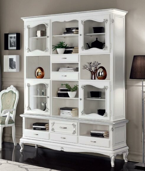 Wohnzimmer Vitrine Schrank Bücher Regal Anrichte Klassische Möbel Regale Holz; Neu