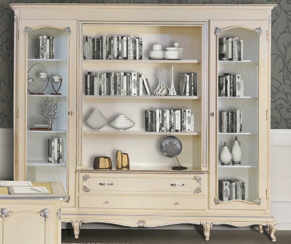 Bücher Schrank Italienische Möbel Regal Holz Schränke Regale Vitrine Anrichte; Neu