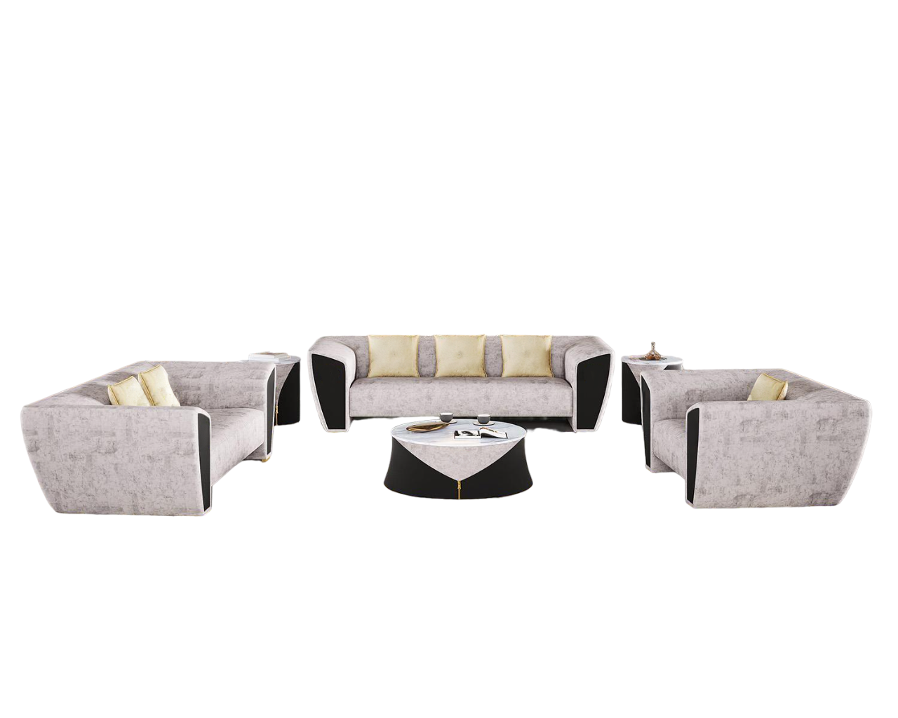 Moderne Sofagarnitur 3+2+1 Sitzer Couchen Sessel Wohnzimmer Möbel