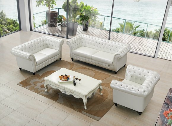 Chesterfield Sofa Polster Designer Sofas Garnitur Couch Ledersofa 2016-07
