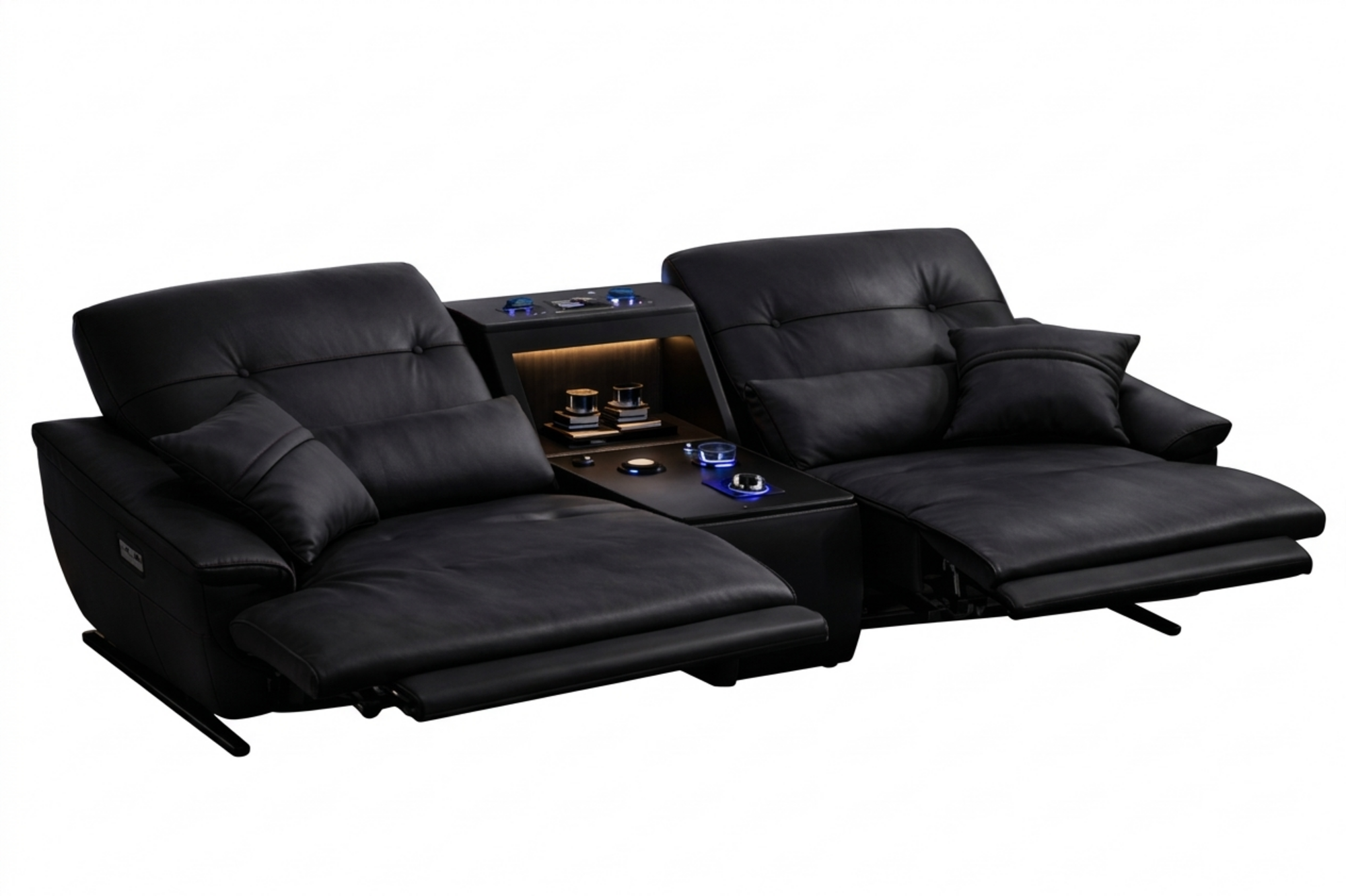 Relax Sofa Multimedia Couch Entertainment Ledersofa Heimkino Verstellbar