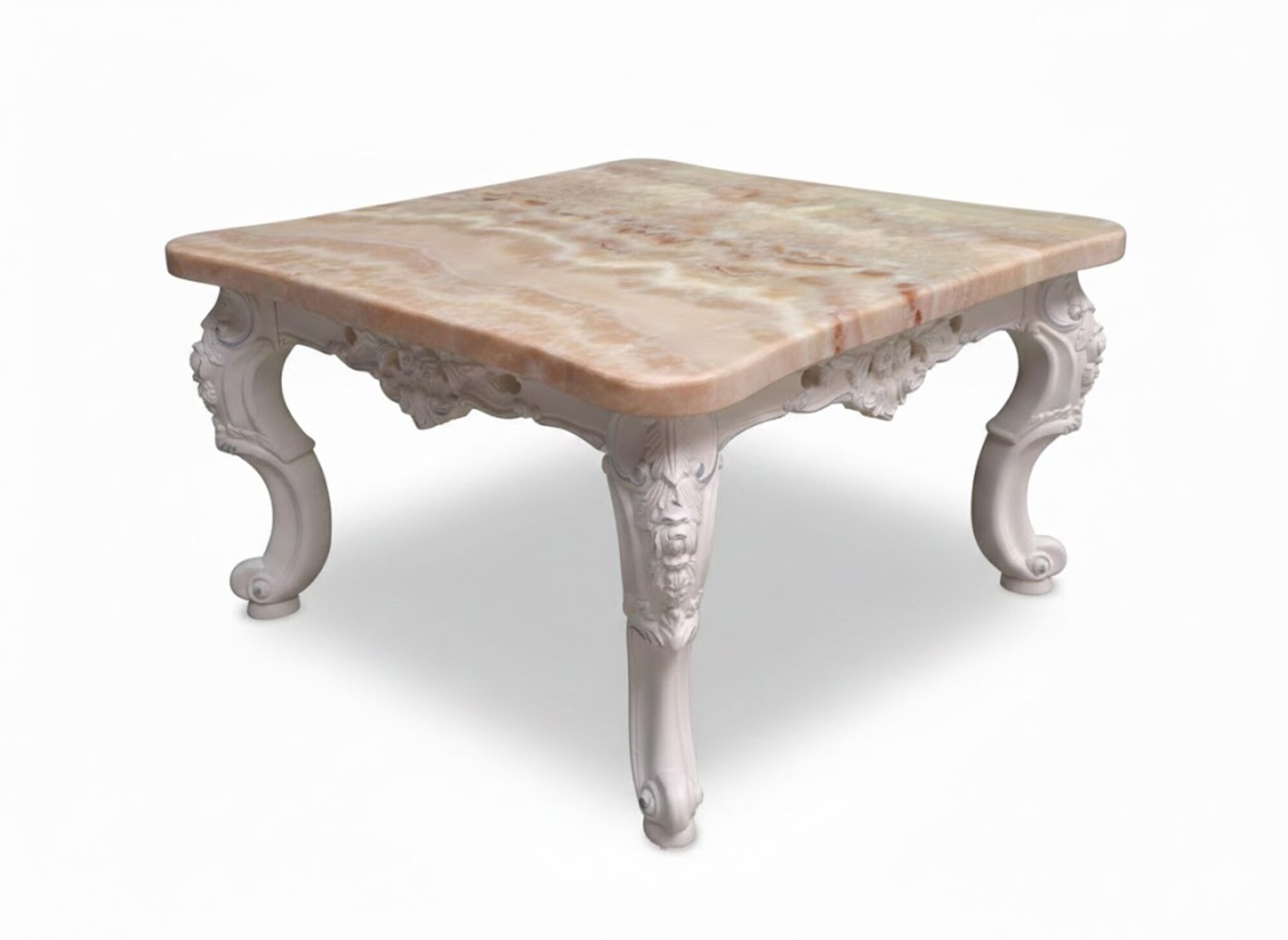 Klassischer Barock-Beistelltisch aus Holz – Rustikaler Couchtisch fürs Wohnzimmer Sofort