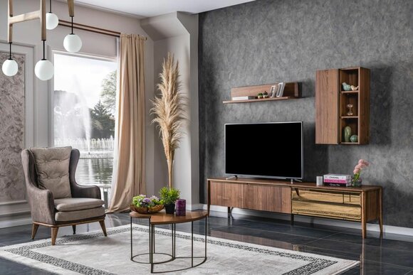 Sessel Ohrensessel Wohnzimmer Luxus 1 Sitzer Polyester Sitz Modern Design Neu