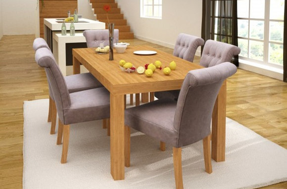 6x Chesterfield Stuhl Set Stühle Polster Garnitur Küchen Wohnzimmer Esszimmer