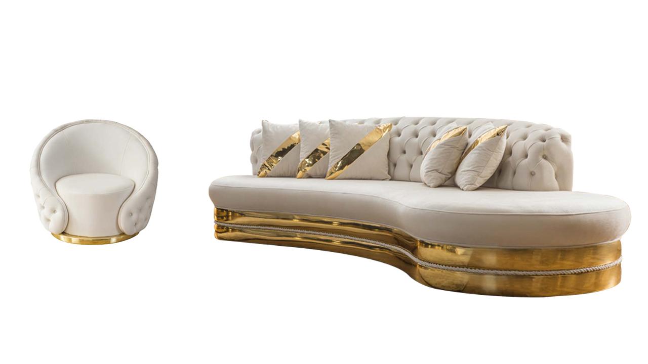Stilvolle Chesterfield Couchgarnitur Wohnzimmer Set 3-Sitzer