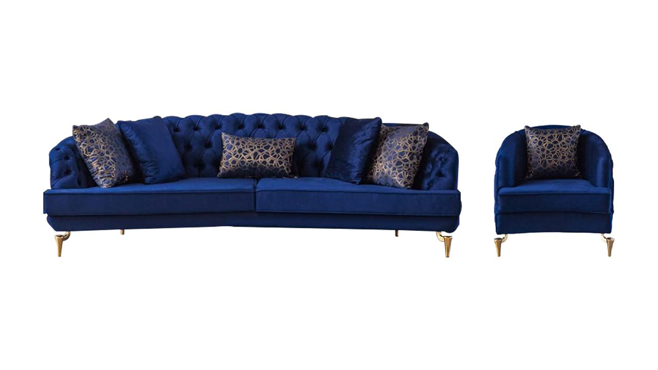 Chesterfield Sofa Set Designer Viersitzer 1-Sitzer 2tlg