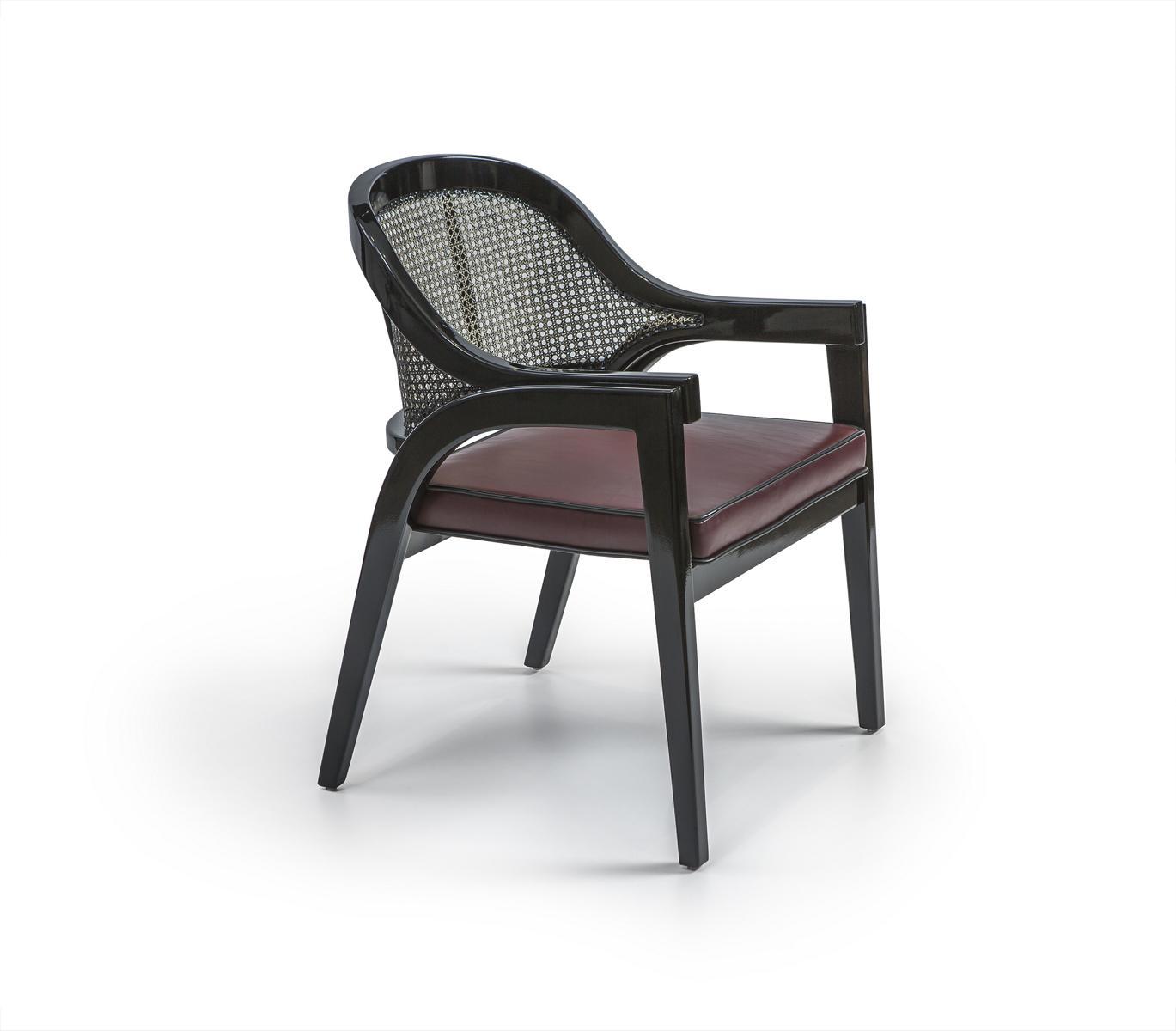 Schwarz Holzstuhl Design Esszimmer Armlehnstuhl Neu Einrichtung Stuhl