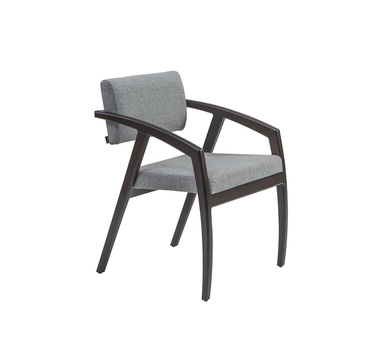 Stuhl mit Armlehnen Polster Sitz Esszimmer Holz Design Luxus Stil Neu