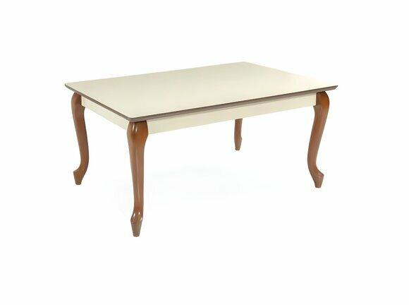 Weiß-Brauner Couchtisch Designer Holzfüße Rechteckige Beistelltische