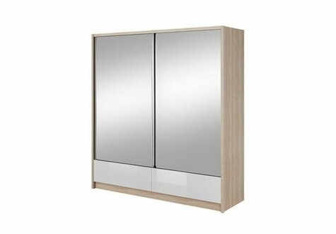 Garderobe Aufbewahrung 200cm Regal Schrank Archiv Schiebetüren