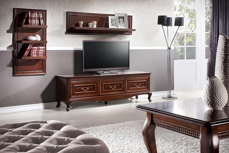 Komplett Wohnzimmer Klassisch Couchtisch Regal RTV Tisch Regal Kommode - Verona