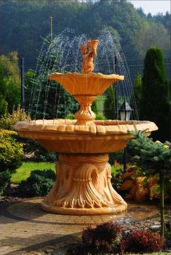Springbrunnen Garten Teich Brunnen 187cm Steinbrunnen Gartenbrunnen