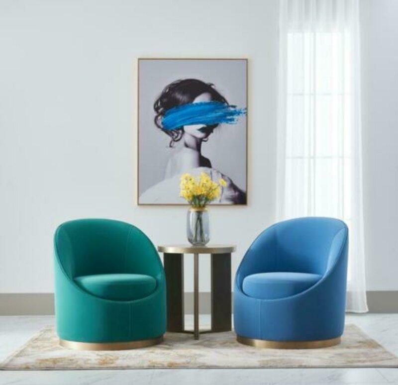 Turkis Wohnzimmer Design Sessel Einsitzer Polster Möbel Lounge Club Sofa Polster