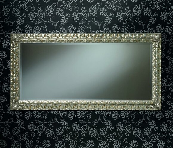 Klassischer Wandspiegel Holzrahmen Spiegel Möbel 182x92 Glas Rahmen Wand Holz Neu