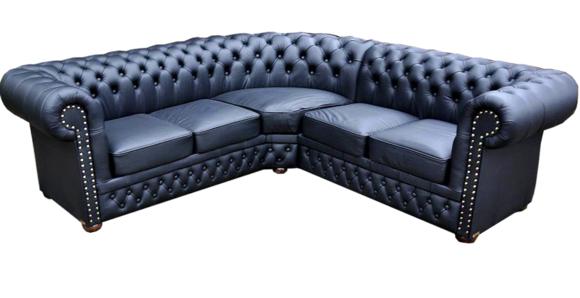 Chesterfield Ecksofa Ledersofa Sofa Wohnlandschaft Eckgarnitur Ledercouch