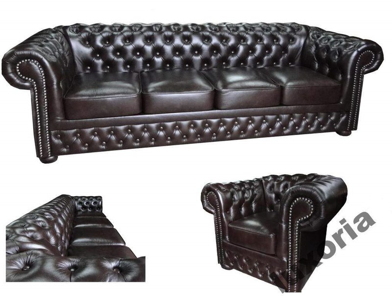 LUXORIA LORD Chesterfield Riesen Big Sofa Couch Lord Textil Stoff Leder