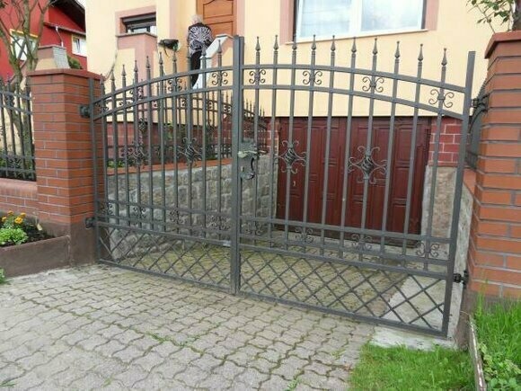 Garten Pforte Haus Tor Eingangs Tür Schmiedeeisen Maßanfertigung Eisen Tore M063