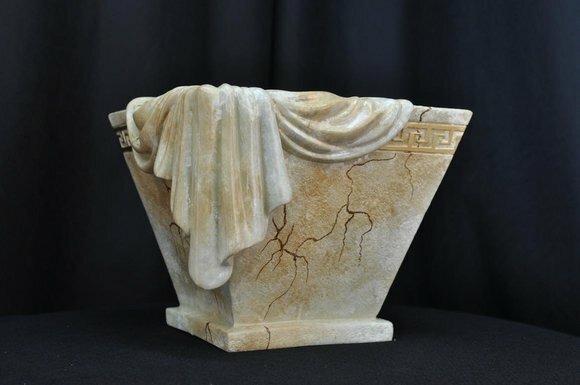 Design Vasen Vase Dekoration Deko XXL Vase mit Schärpe 27,5 cm Pokal