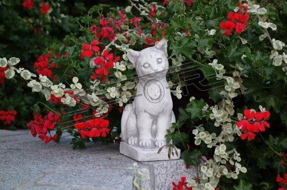 Garten Dekoration Katze Terrasse Stein Figuren Figur Deko Statue Skulptur