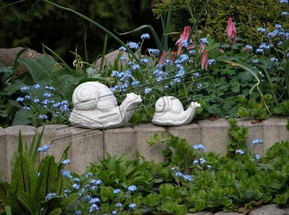 Garten Dekoration Terrasse Stein Figuren Figur Deko Statue Skulptur Schnecke