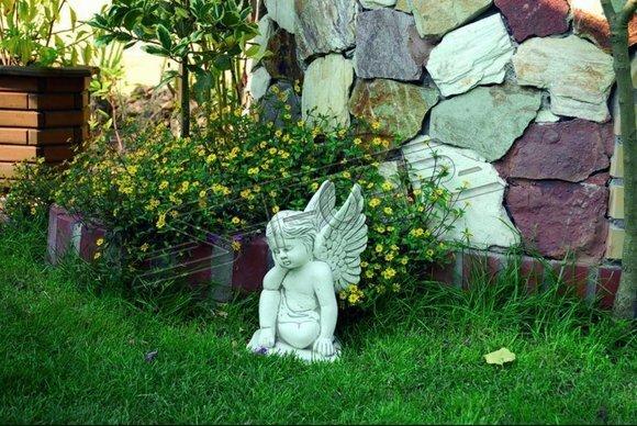 Grabschmuck Grab Stein Dekoration Engel Figur Skulptur Gott Heilig 31cm