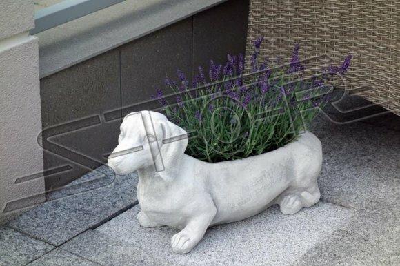 Blumenkübel Pflanz Kübel Dekoration Figur Blumentöpfe Garten Vasen Hund